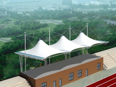 湖南澧縣第四中學膜結構看臺